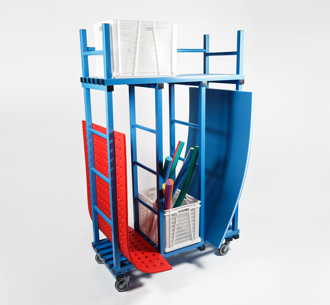 Swimming Pool mats storage rack with Wheels