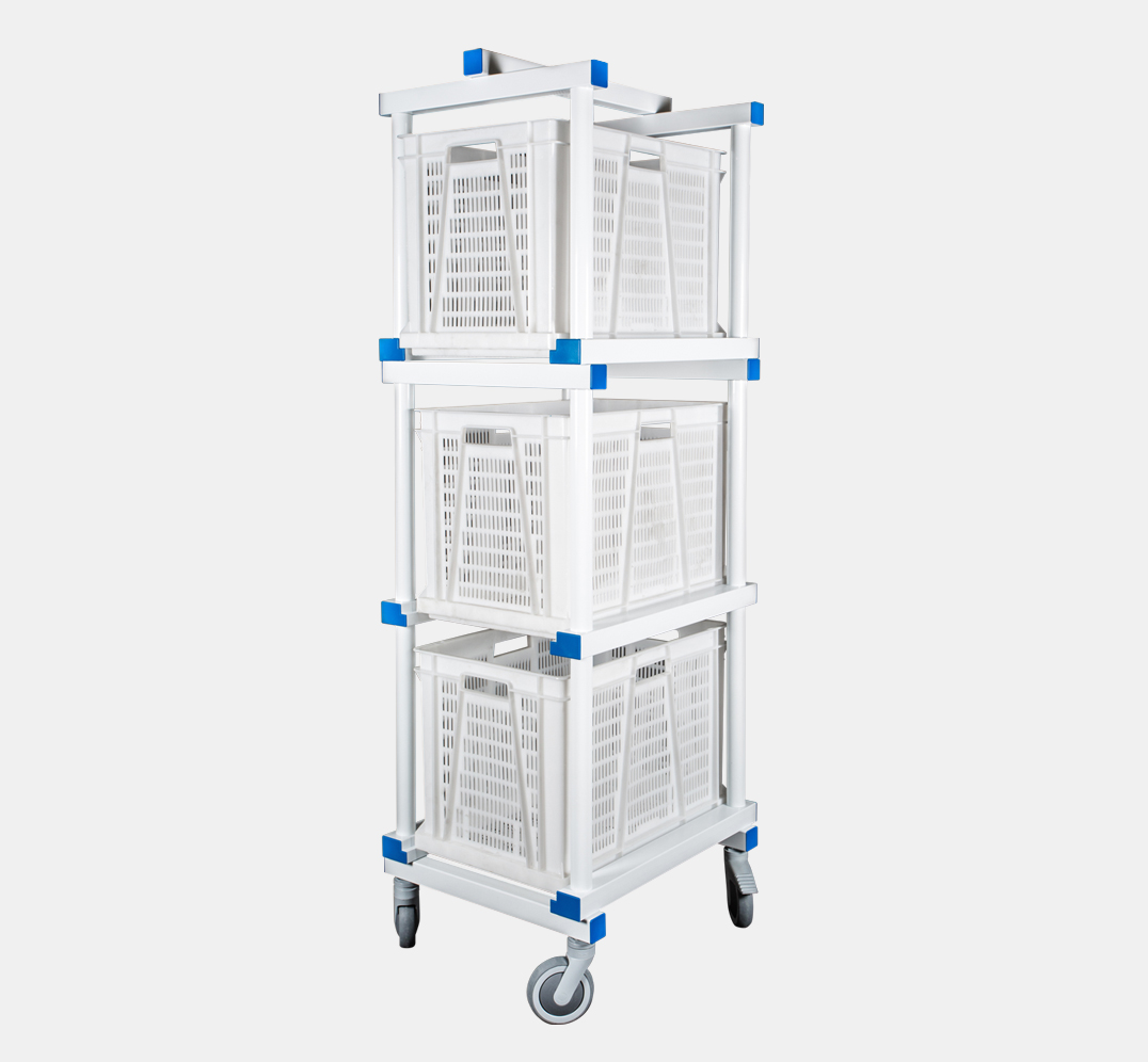PVC plastic trolley for the catering and hospitality industry