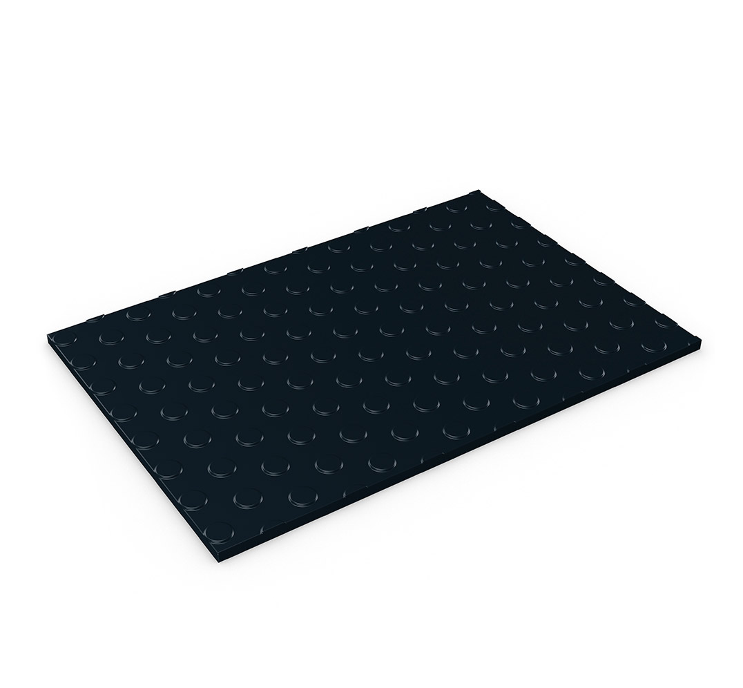 Dot pattern vinyl flooring - Model FLEXI-DOT. Black